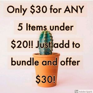 PICK 5 ITEMS UNDER 20$, ADD TO BUNDLE & OFFER 30$